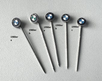 BMW logo lapel badges – embossed 7 mm variants with straight lettering