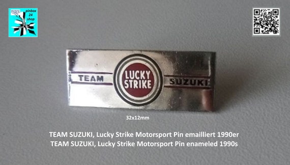 TEAM SUZUKI, Lucky Strike Motorsport Pin enameled 1990s