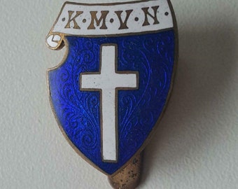 KMVN Church Cross Badge - Antique Collectible!