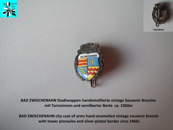 Vintage souvenir brooch, Bad Zwischenahn, coat of arms