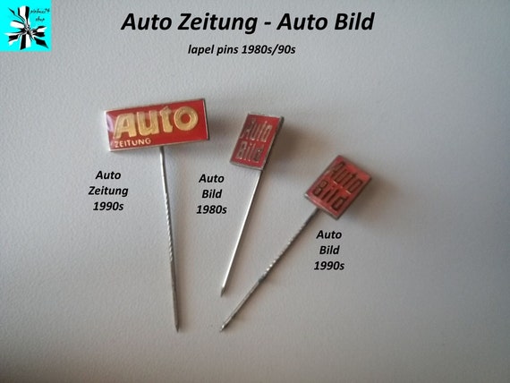 Auto Zeitung - Auto Bild logo pins 1980s/1990s