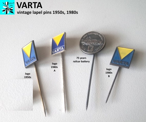 Vintage VARTA pins from the 50s and 80s