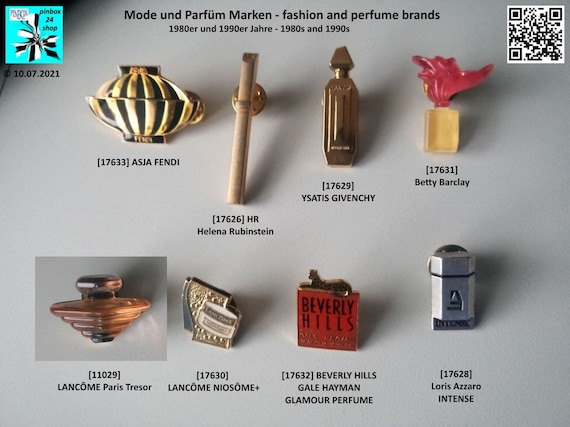 Fashion and perfume brands choose international original pins 1980s / 1990s (part 2)