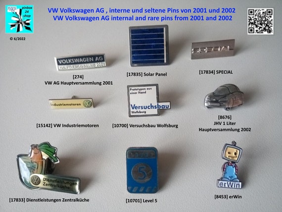 Get the original VW VOLKSWAGEN AG pins from 2001-2002!