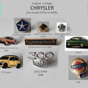 Coleção atemporal de broches da Chrysler