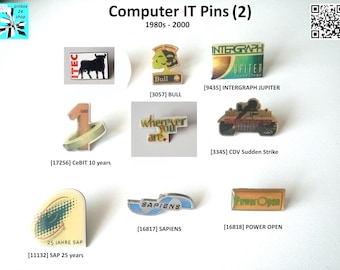 Computer and IT Pins (2) - Wearable Tech History!