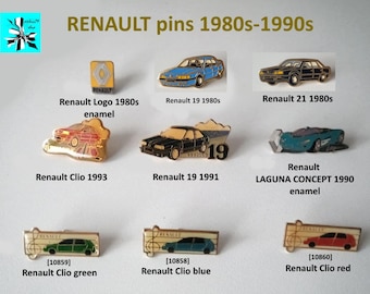 Stylish retro fun: RENAULT pins 1980s/90s