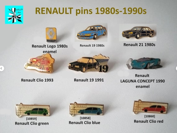 Stylish retro fun: RENAULT pins 1980s/90s