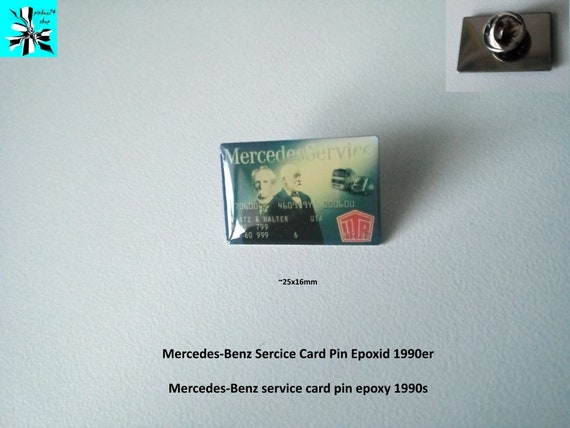 Mercedes-Benz service card pin epoxy 1990s