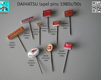 Striking DAIHATSU pins from the 80s and 90s