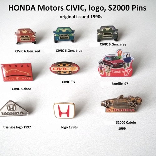 ホンダ「HONDA History PINS」 ITAYAピンズ額装品 Honda Pins to Choose – Civic, S2000 & Logo Designs for True Fans