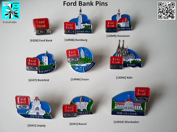 Ford Bank Cities Monuments Pins