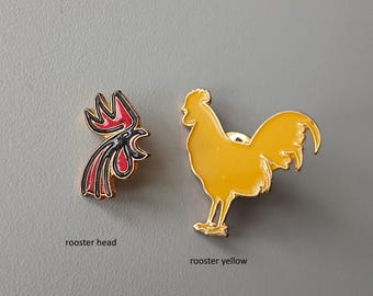 Chicken Rooster Pins - Charming Designs for Collectors and Animal Lovers