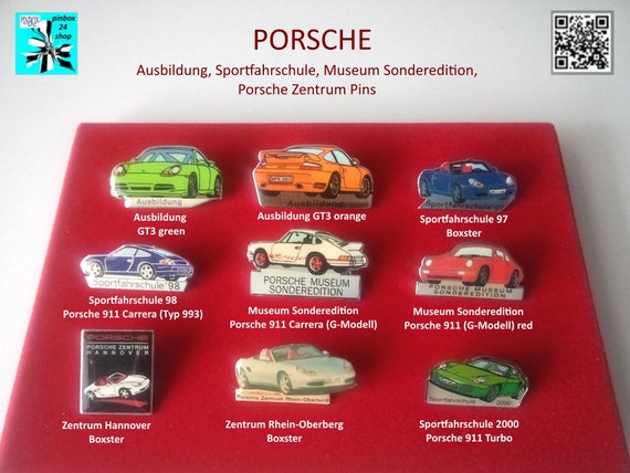 Porsche training, sports driving school, museum special editions, center select very rare pins now