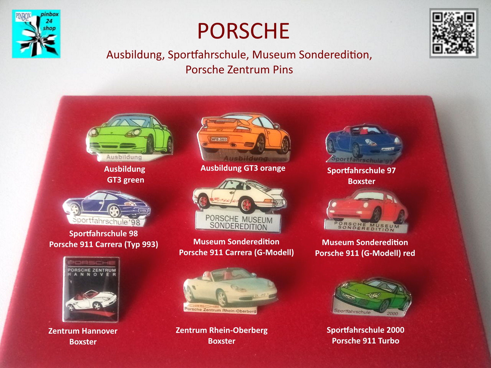 coffret luxe 10 pin's pin pins auto journal porsche 908 956 911 carrera gts