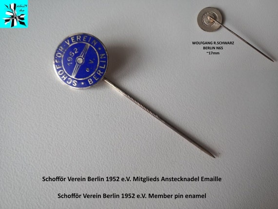 Chauffeur Club Berlin pin 1952