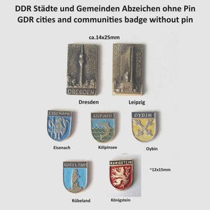 GDR cities and communities badge without pin
