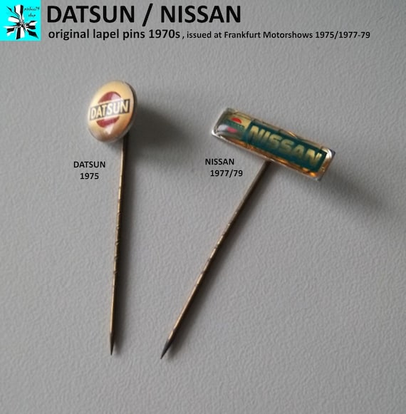 DATSUN / NISSAN Logo Pins - Epoxy Jewels