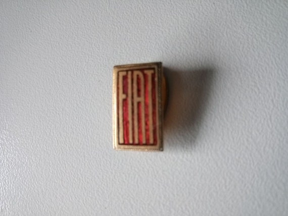 original vintage FIAT buttonhole badge enamel 1960s