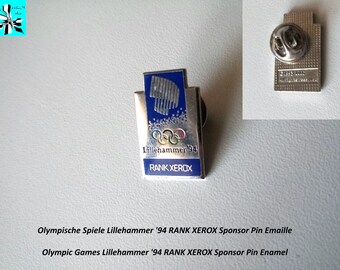 RANK XEROX: The sponsor pin with the Olympic logo (Lillehammer 1994)
