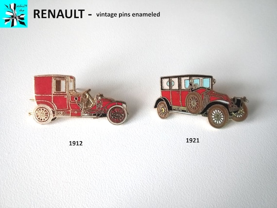 RENAULT vintage car motifs "St.Gallen Collection" pins enameled - 1990s select