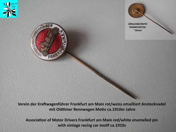 Vintage racing car pin - Association of Motor Vehicle Drivers