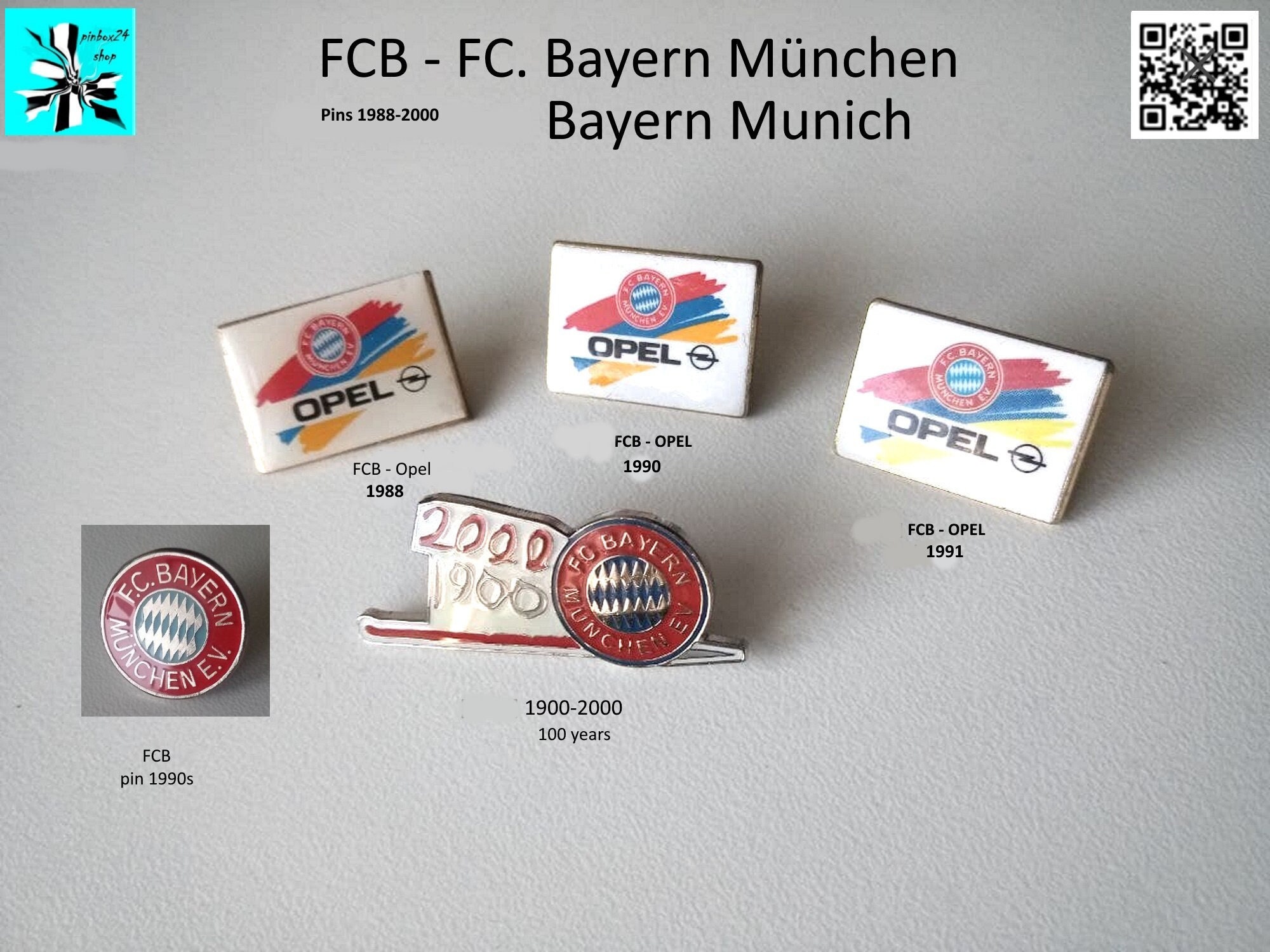 FCB FC Bayern Munich FCB Opel Sponsor Pins 1988-2000 - Etsy