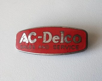 Rare AC‑Delco Enamel Brooch – Original Service Collectible