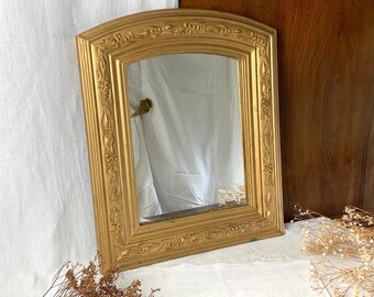 大型アンティーク フランス製 ルイ・フィリップ全身鏡 – 緑と金、19