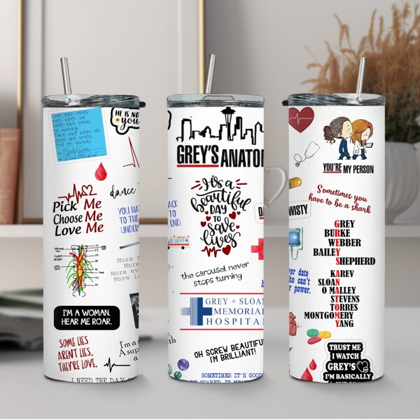 Grey Anatomy Tumbler Etsy