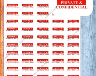 PRIVATE & CONFIDENTIAL  Labels and Stickers Self Adhesive 63x38mm 