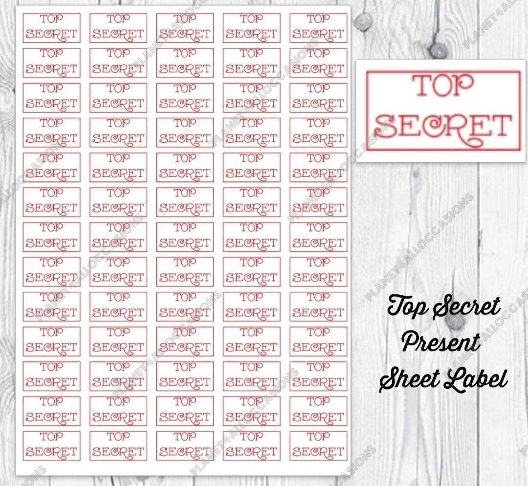65 X Top Secret Sheet Labels Small Business Postage Essential | Etsy