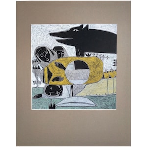 Tale About Girls A Kind Wolf original illustration drawing
