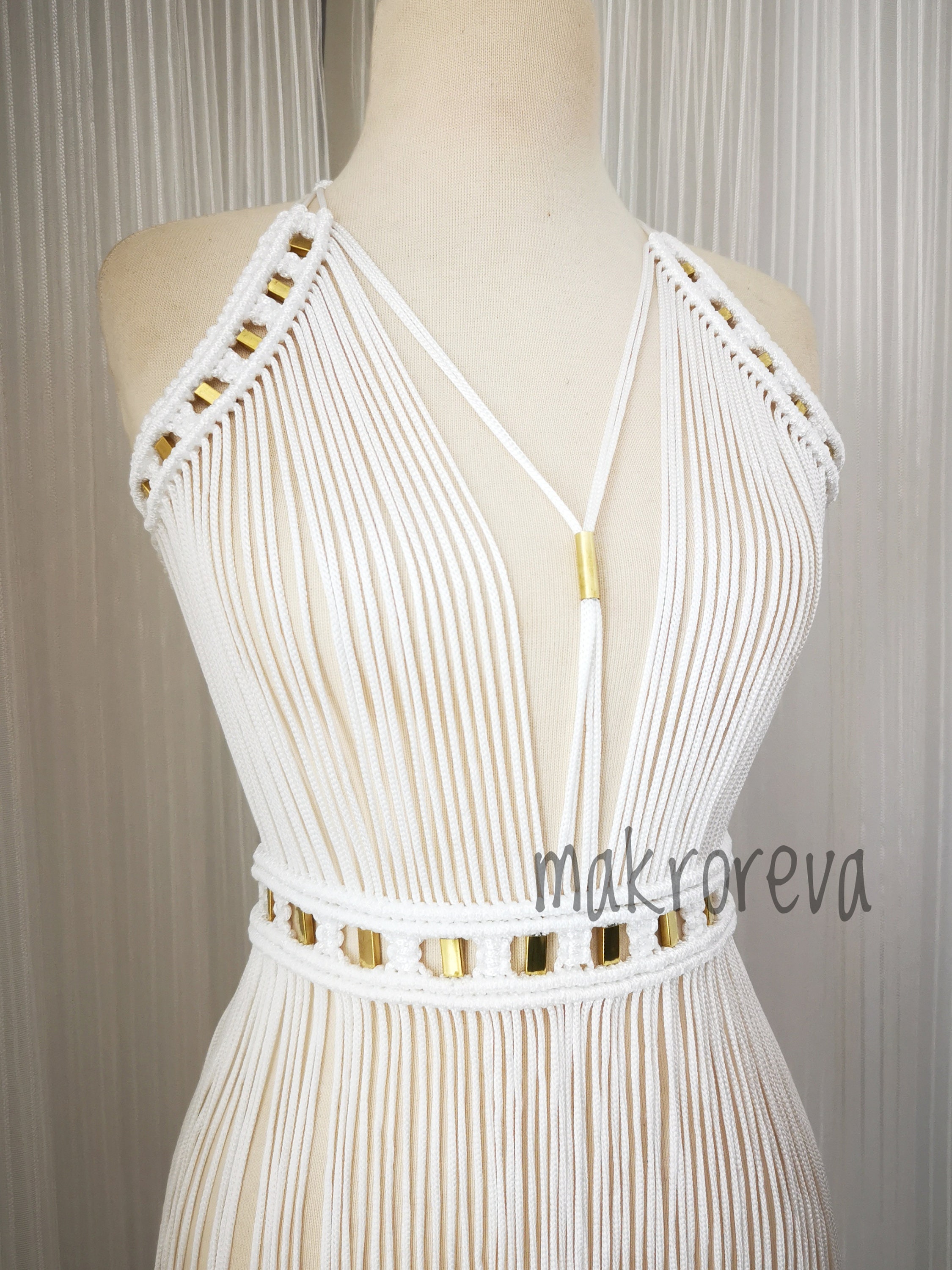 Macrame Dress , Birthday Dress , Shiny Material , Crazy