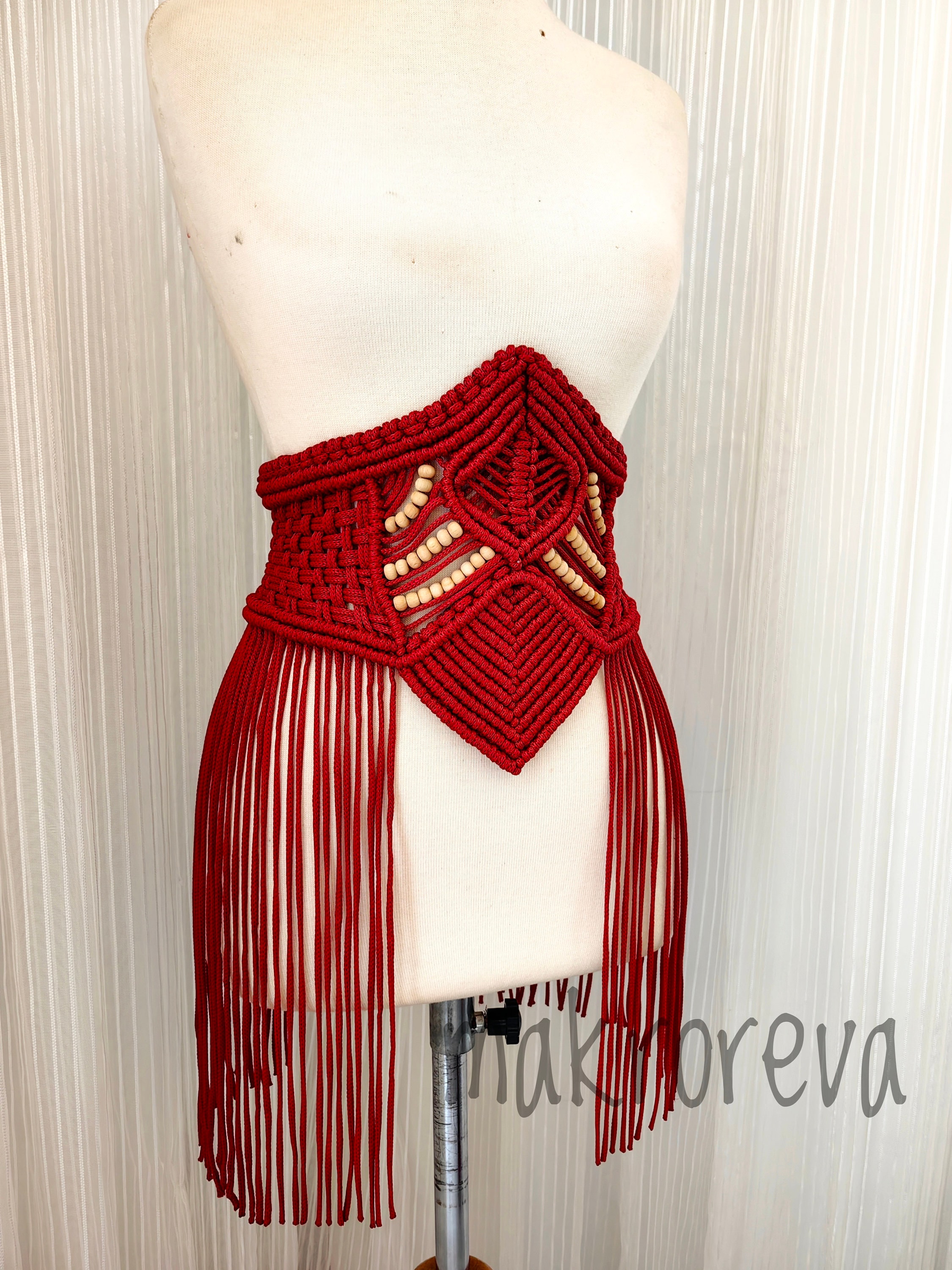 Macrame Dress ,macrame Belt ,waist Belt ,corset Belt  display picture 2