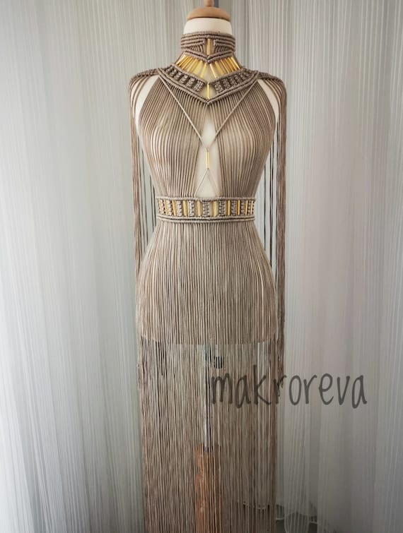 Macrame Dress , Birthday Dress , Shiny Material , Crazy
