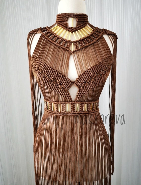 Shiny tassel cheap dress