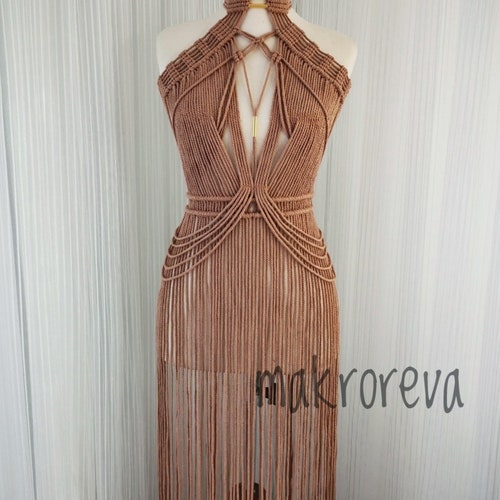 Macrame Dress Birthday Dress Stage Dress Crazy Party Dress
