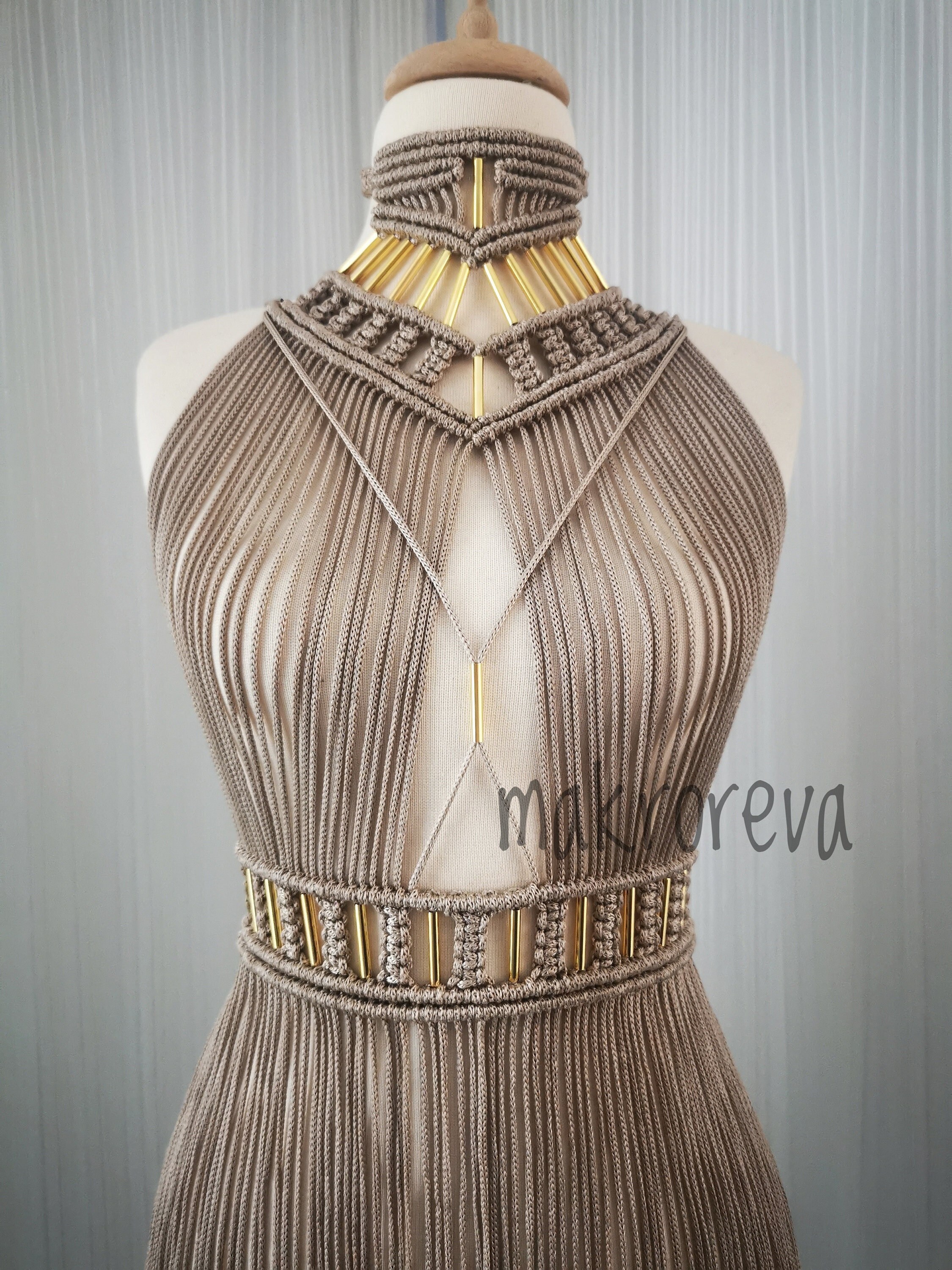 Macrame Dress , Birthday Dress , Shiny Material , Crazy