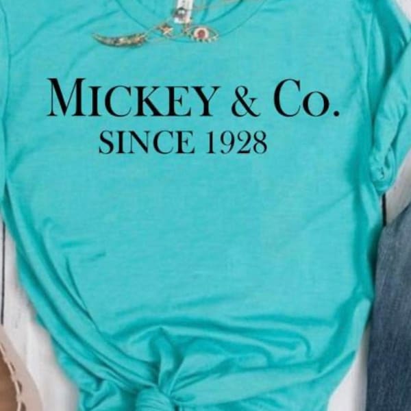 Disney’s Mickey and Co, inspired by Tiffany’s Since 1928, Disney Shirt, Magic Kingdom Shirt, Tiffany’s Shirt, Women’s Disney