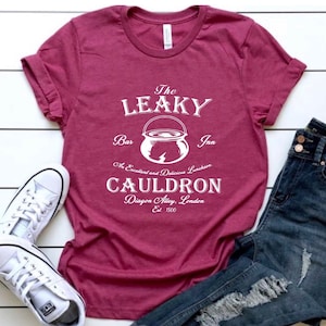 Leaky Cauldron, Wizard Shop, Wizard Shirt, Wizard world shirt, book reading magic shirt, bookish shirt, family vacation Heather Pink