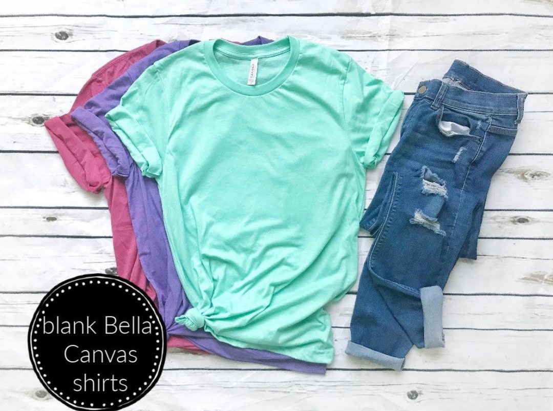 BLANK Bella Canvas Unisex Tees PLAIN Bella Canvas Shirt, Plain Tee for