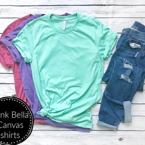 Plain Bella Canvas Shirt Blank Bella Canvas Tee DIY Blank Shirt Unisex Soft  T-shirt 