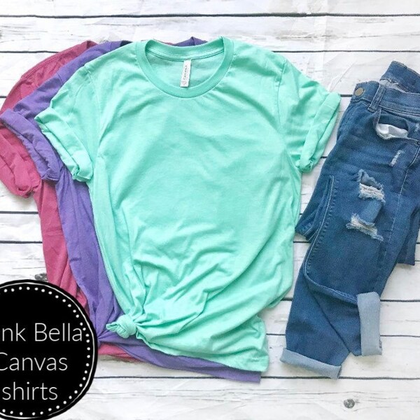 BLANK Bella Canvas Unisex Tees - PLAIN Bella Canvas Shirt, Plain Tee for shirt making, DIY Shirt, Blank Shirt, Shirt Blanks