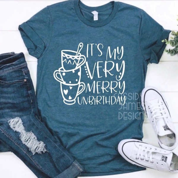 It’s My Very Merry Unbirthday, Alice in Wonderland, Mad Hatter Shirt, Alice Tea Party, Cheshire Cat Shirt, Wonderland Shirt