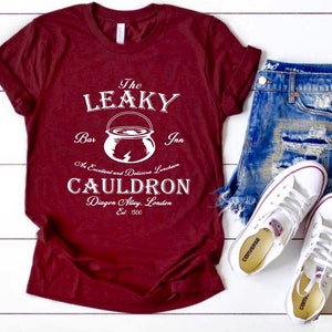 Leaky Cauldron, Wizard Shop, Wizard Shirt, Wizard world shirt, book reading magic shirt, bookish shirt, family vacation Cardinal Red