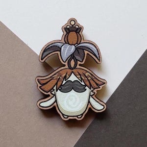 Genshin Impact Araja the Aranara - Wooden Pin Fan Art Accessory