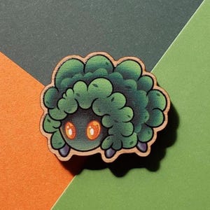 Hollow Knight Mosscreep - Wooden Pin Fan Art Accessory