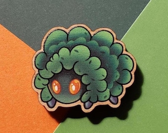 Hollow Knight Mosscreep - Wooden Pin Fan Art Accessory