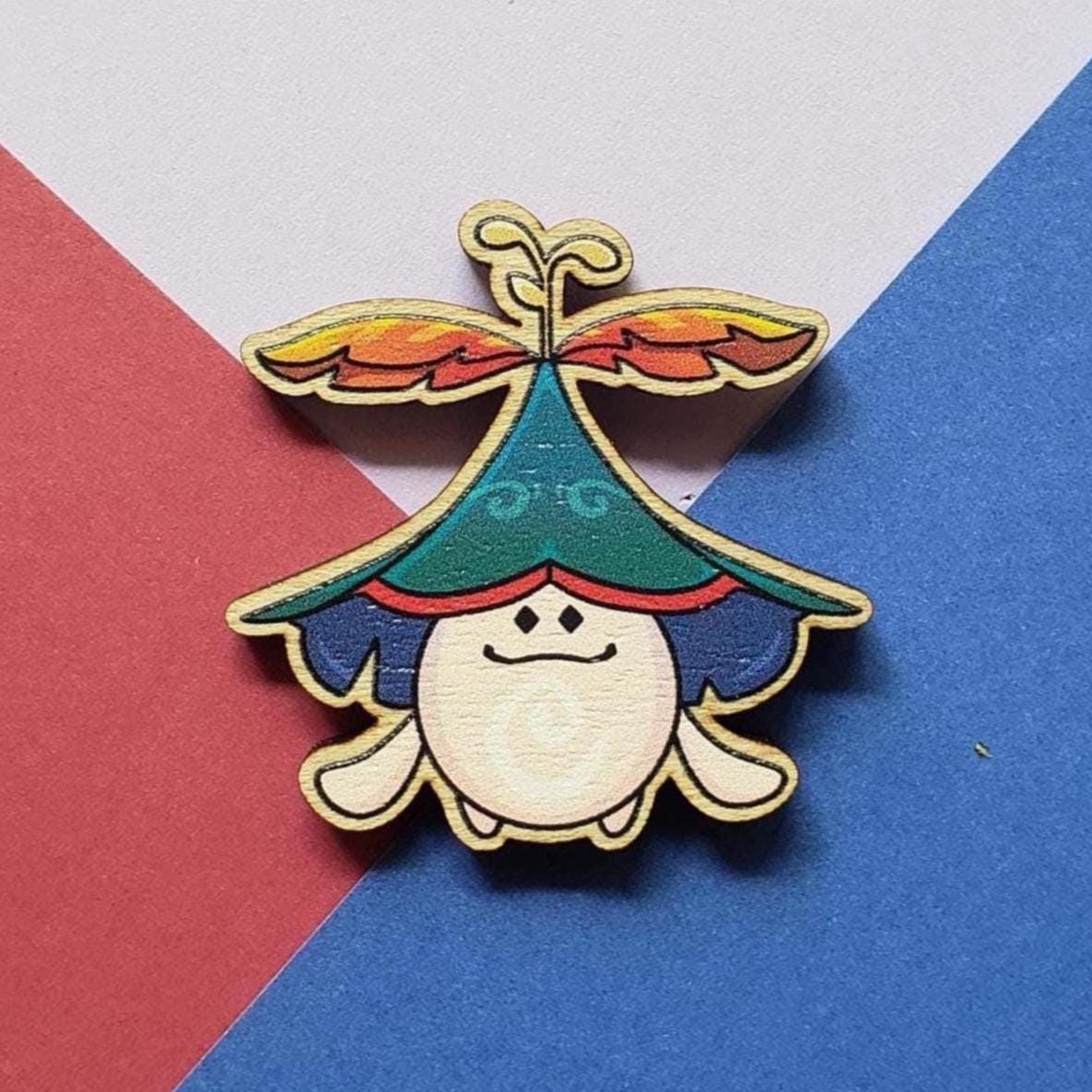 Genshin Impact Aralila the Aranara - Wooden Pin Fan Art Accessory